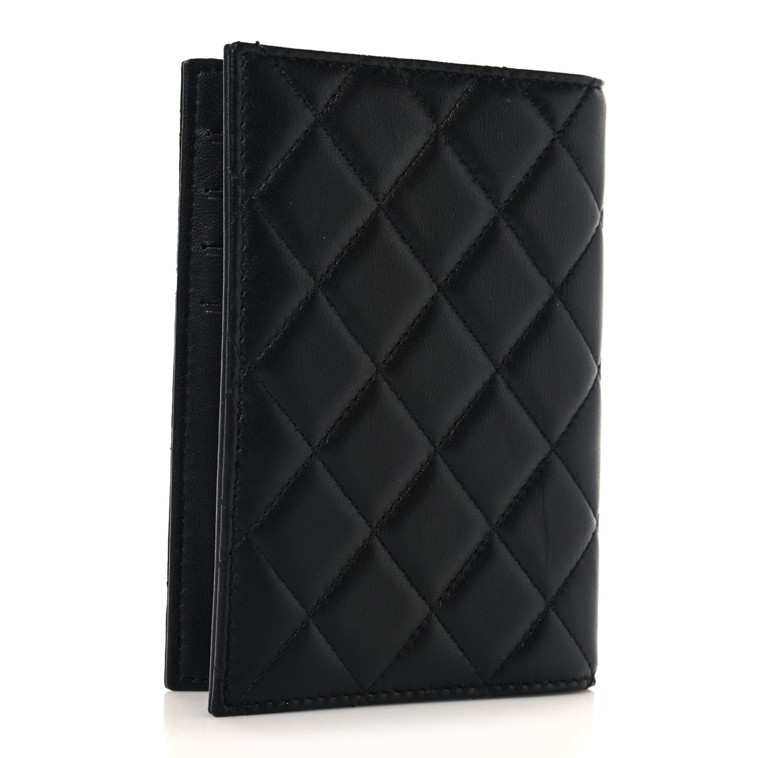 Chanel Lambskin Quilted Lucky Charms Passport Holder Black 3 of 7