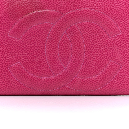 Chanel Caviar Timeless CC French Wallet Dark Pink 15 of 15