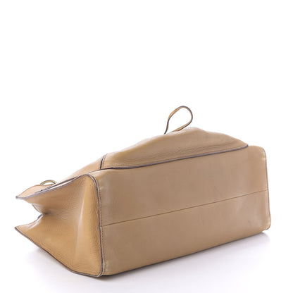 Gucci Calfskin Bamboo Handle Tote Tan 5 of 17