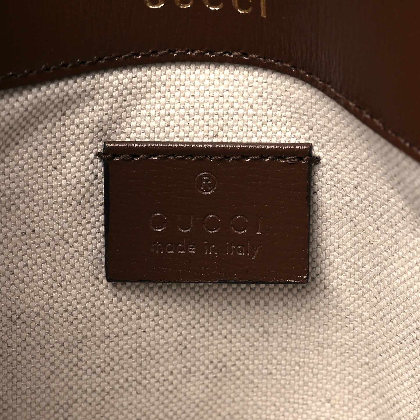 GG Supreme Monogram Web Mini Horsebit 1955 Shoulder Bag Beige Brown Sugar