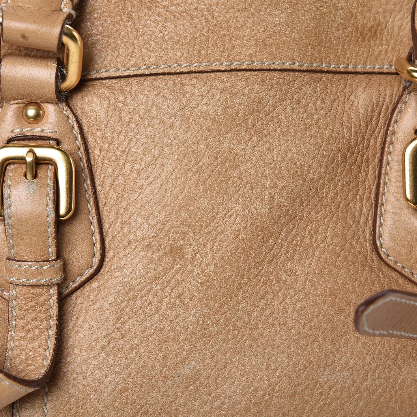 Cervo Deerskin Shopping Satchel Naturale