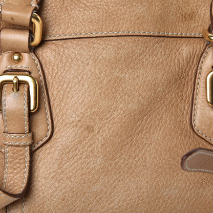 Prada Cervo Deerskin Shopping Satchel Naturale 12 of 16