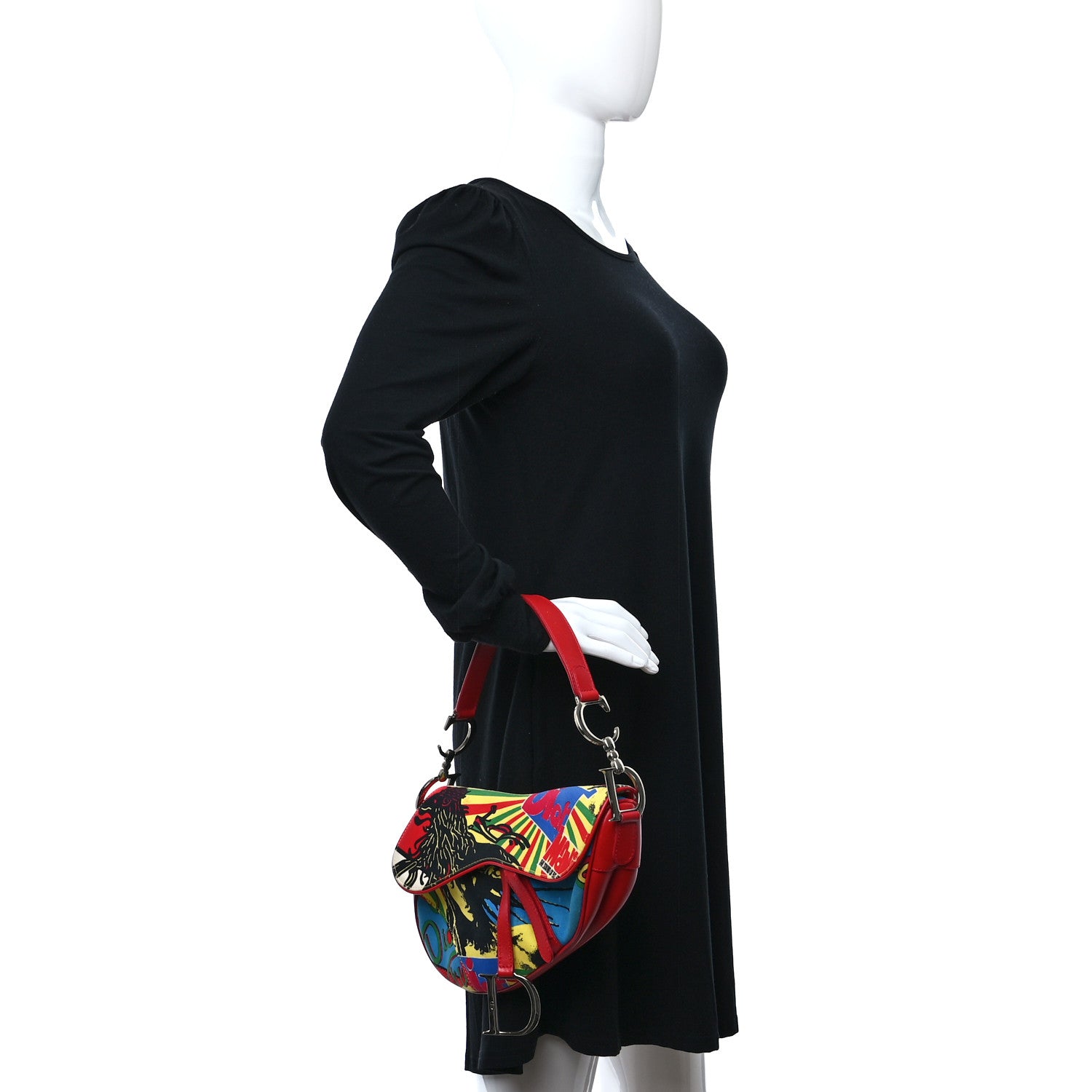 Christian Dior Canvas Bob Marley Saddle Bag Multicolor 2 of 9