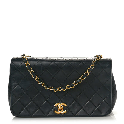 Chanel Lambskin Quilted Small Single Flap Black 1 of 10