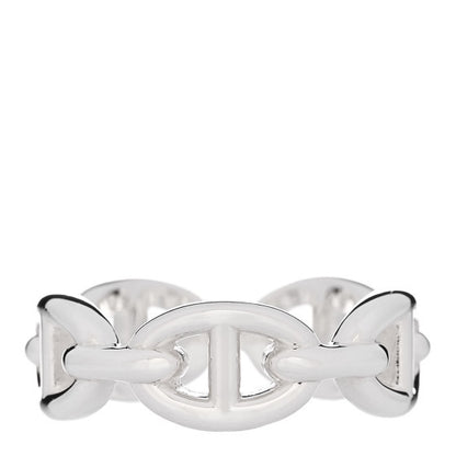 Hermes Sterling Silver PM Chaine d'Ancre Enchainee Band Ring 54 7 1 of 9