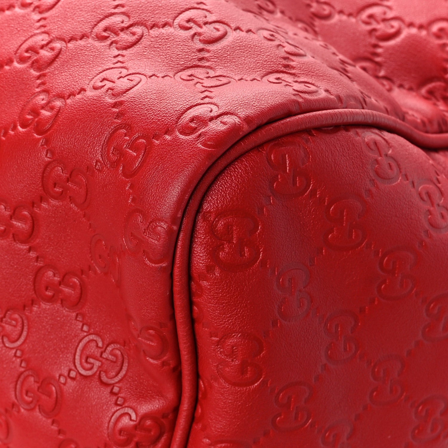Gucci Guccissima Large Carry On Duffle Red 10 of 11