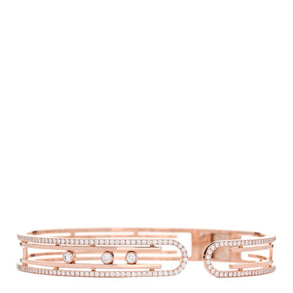 Messika 18K Rose Gold Diamond Move 10th Bangle Bracelet 1 of 4