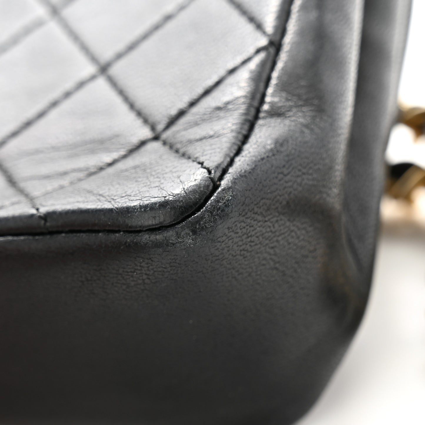 Lambskin Quilted Extra Mini Flap Black