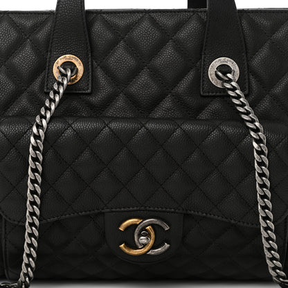 Chanel Caviar Quilted Large Casual Pocket Tote Black 8 of 11