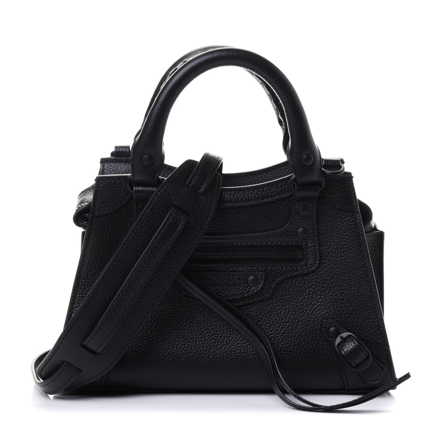Balenciaga Grained Calfskin Neo Classic Black Hardware Mini City Black 1 of 4