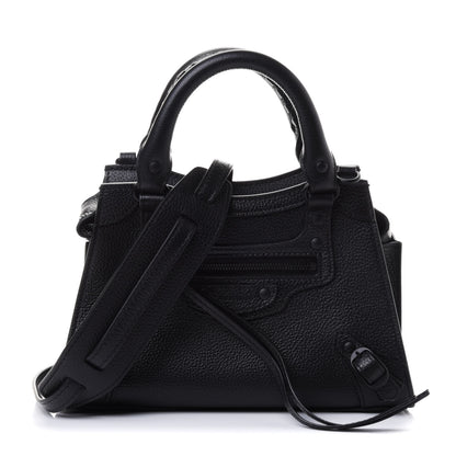 Balenciaga Grained Calfskin Neo Classic Black Hardware Mini City Black 1 of 4