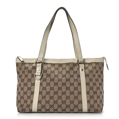 Gucci Monogram Medium Abbey Tote Off White 1 of 13