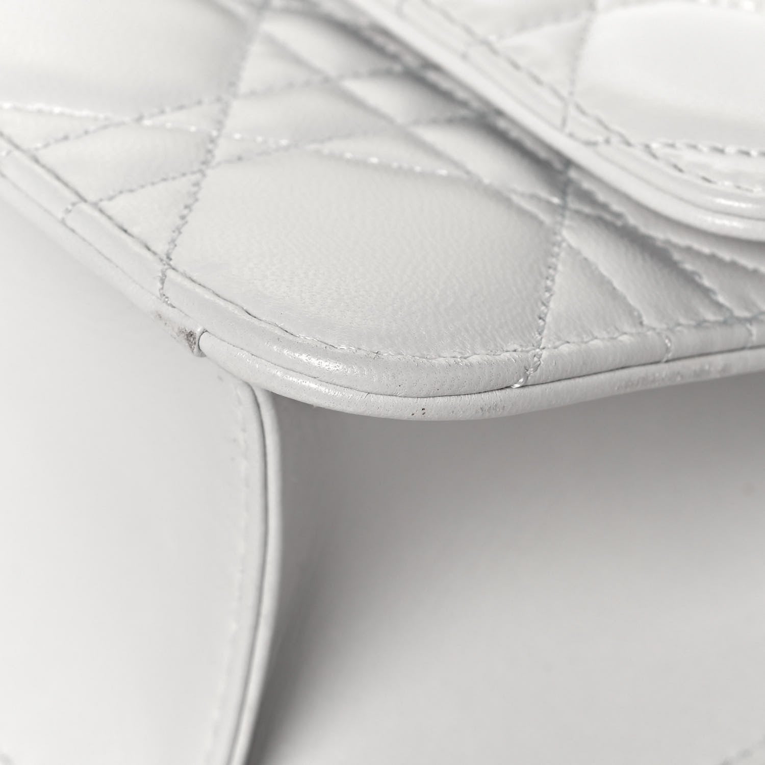 Christian Dior Lambskin Cannage Miss Dior Promenade Pouch White 10 of 14