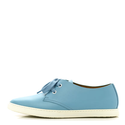 Hermes Calfskin One Sneakers 38 Blue 1 of 11