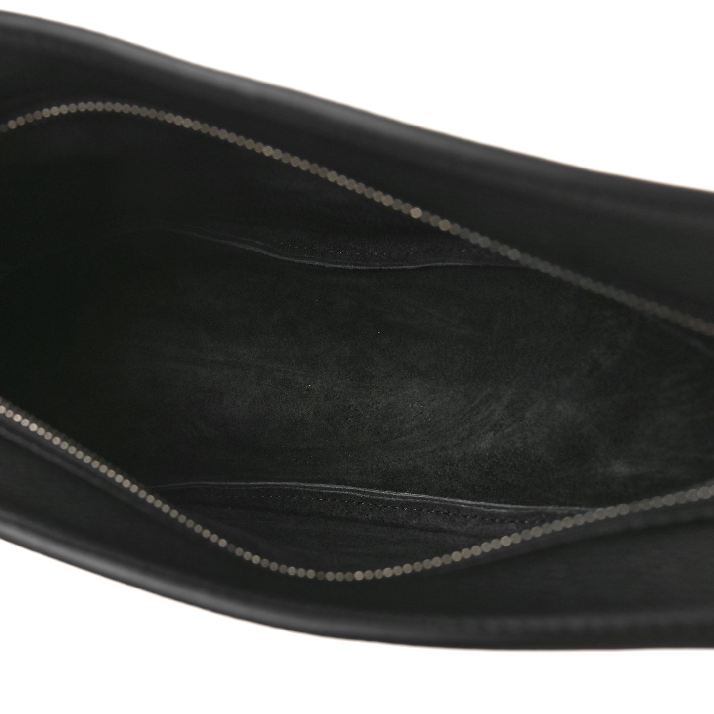 Grained Calfskin Small Slouchy Banana Bag Black