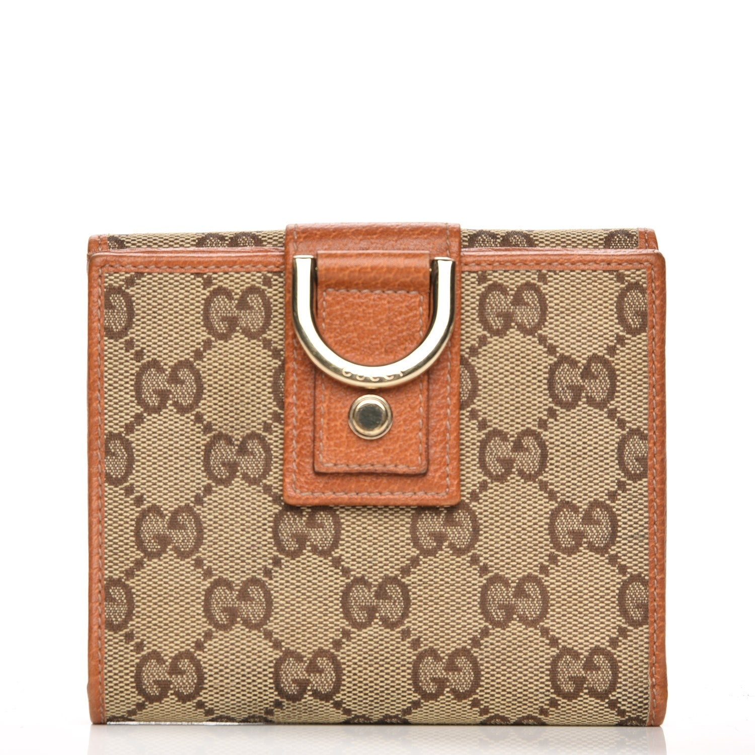 Gucci Monogram Abbey Compact Wallet Tan 1 of 7