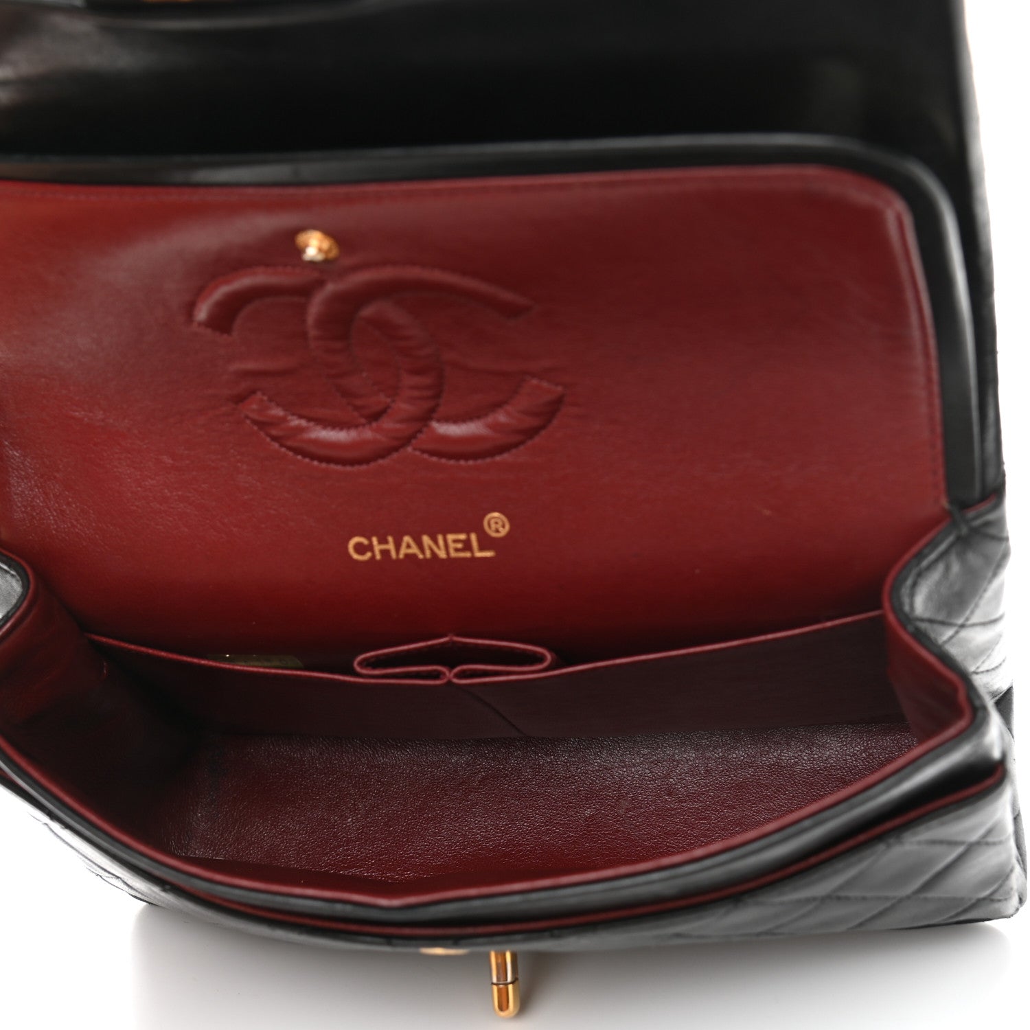 Chanel Lambskin Quilted Medium Double Flap Black 5 of 16