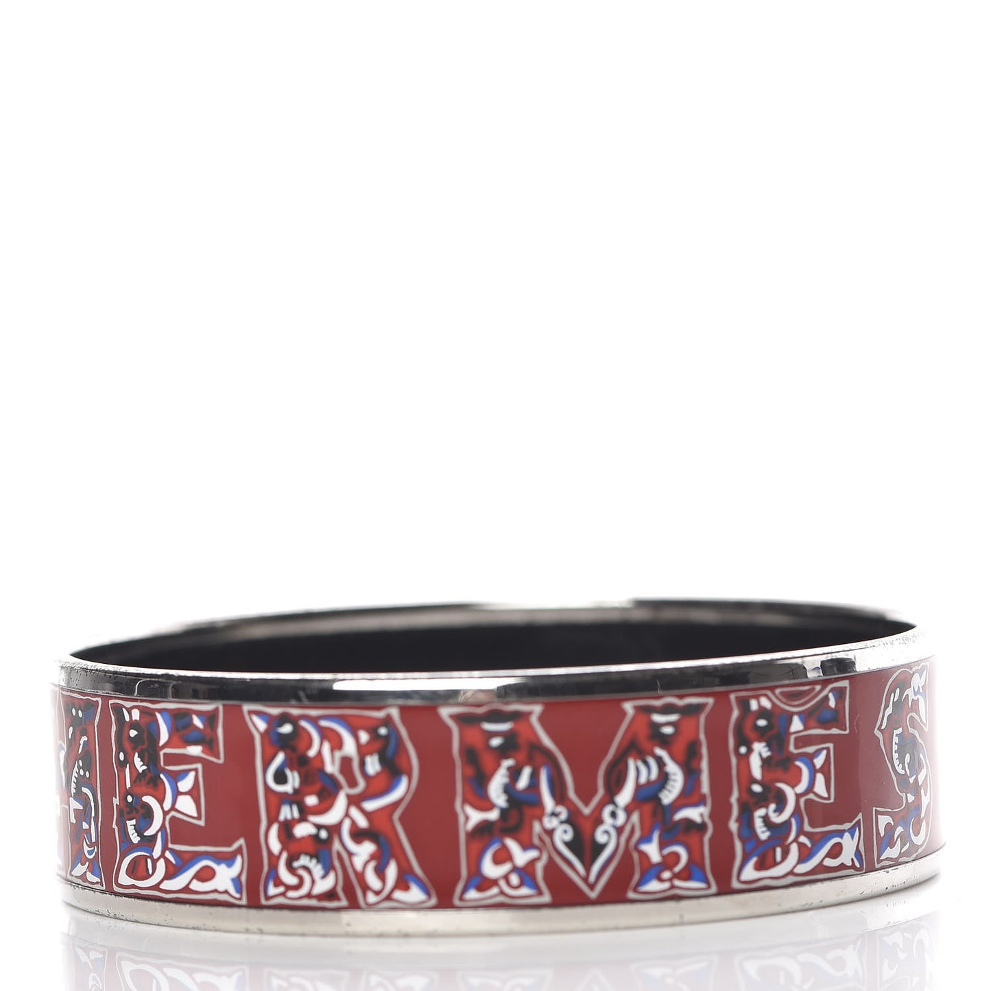 Enamel Printed Alphabet Russe Wide Bracelet 65