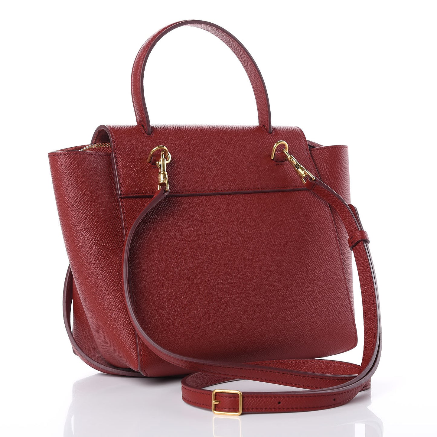Grained Calfskin Nano Belt Bag Ruby