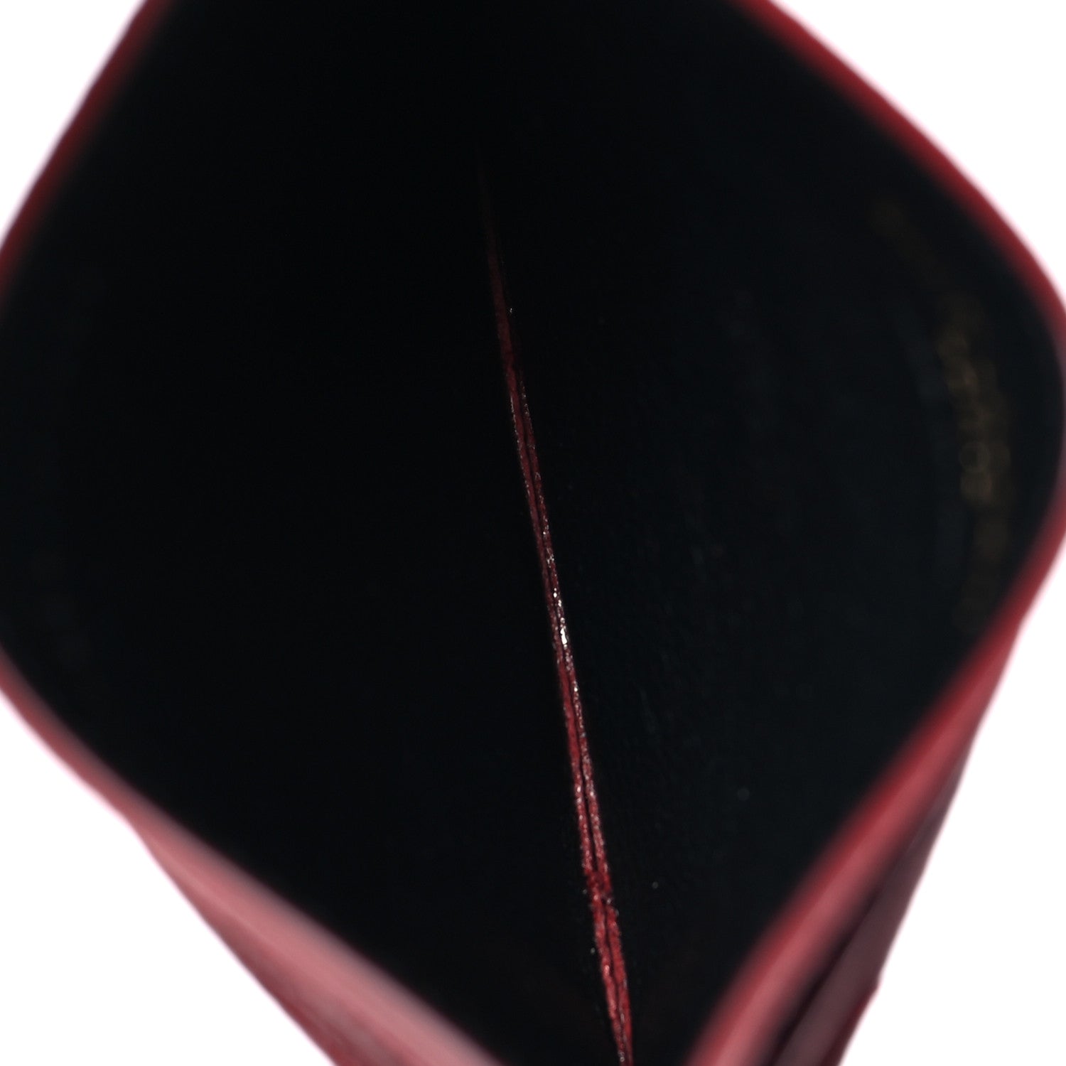 Saint Laurent Grain De Poudre Matelasse Chevron Monogram Credit Card Case Palissandre 5 of 8