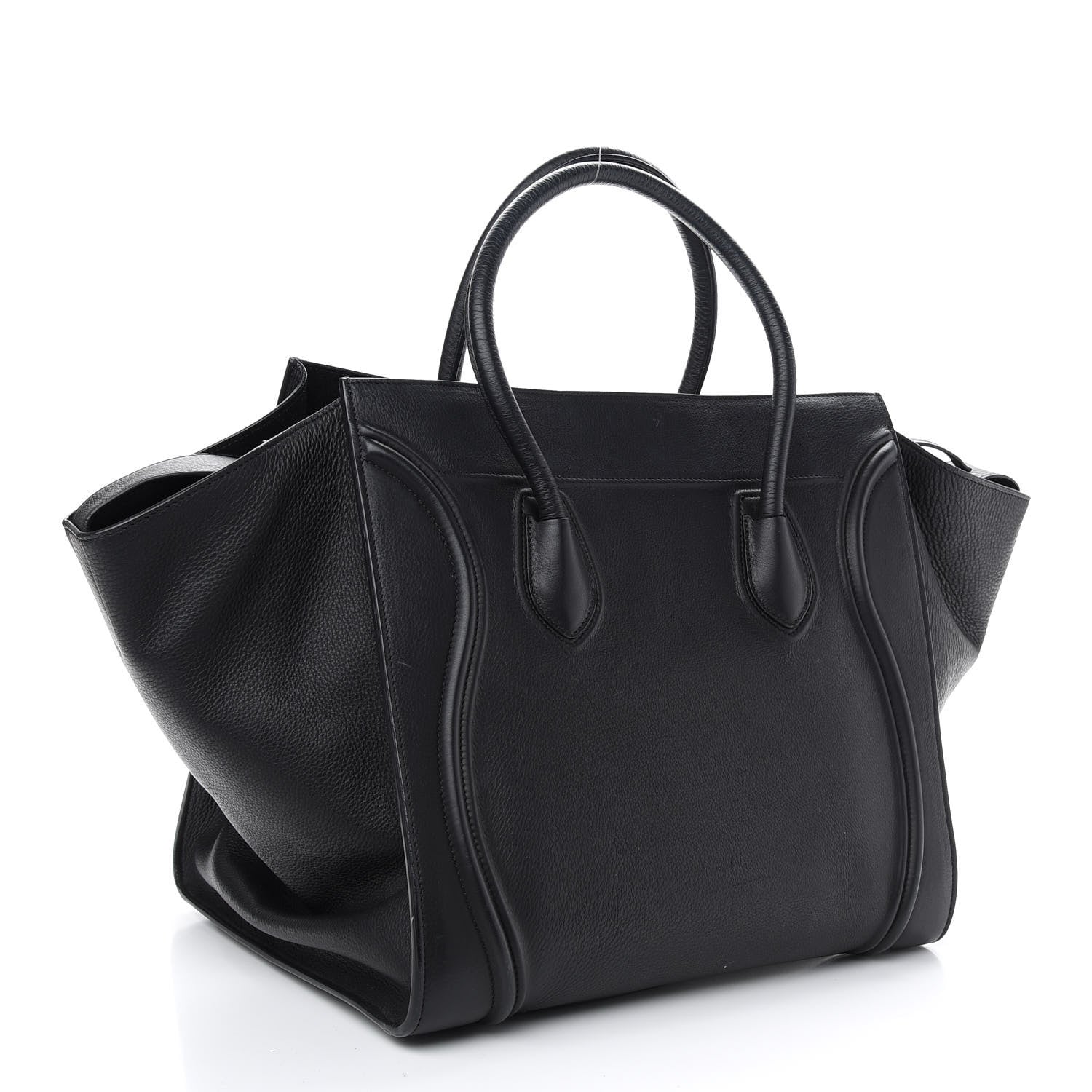 Celine Supple Calfskin Medium Phantom Luggage Black 3 of 11