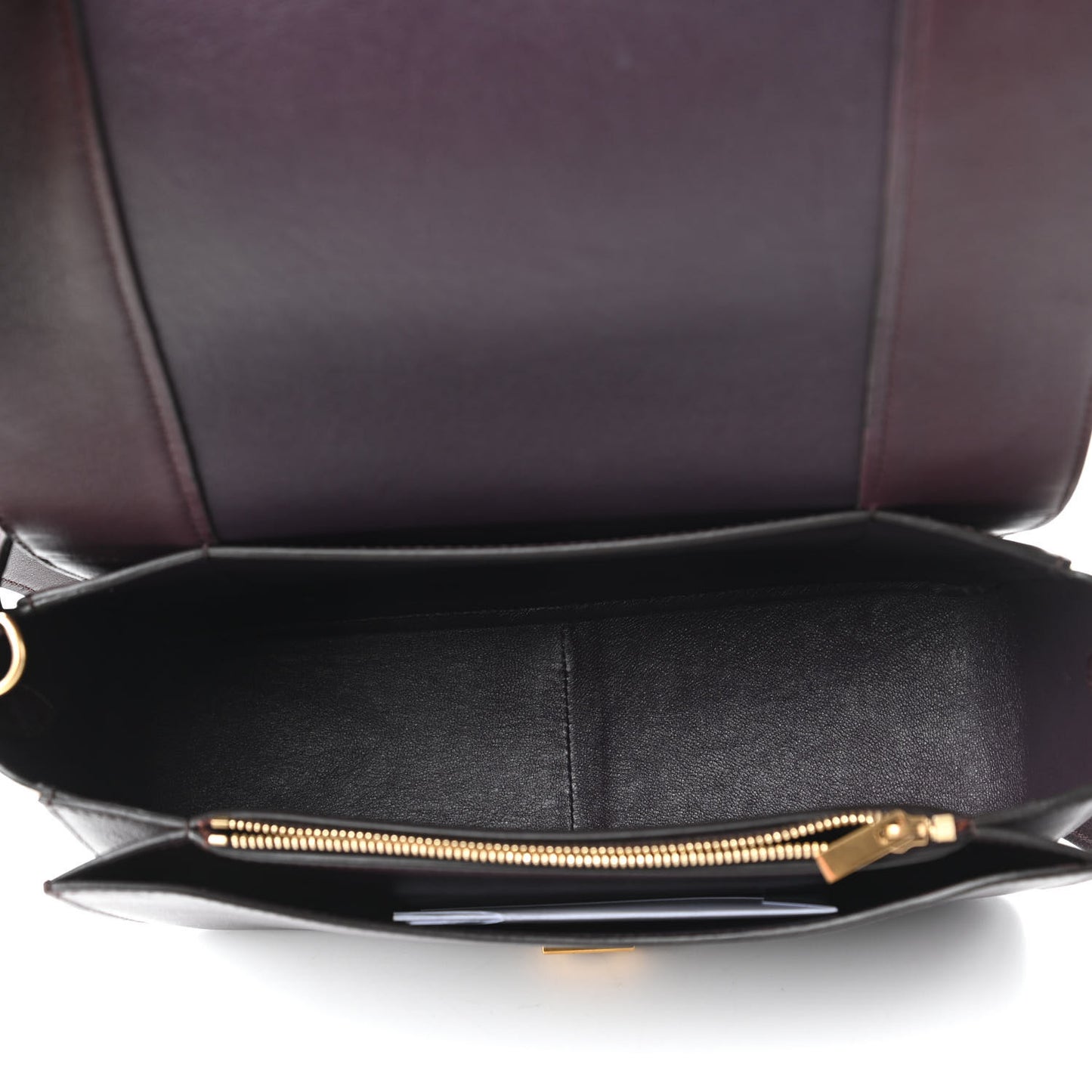 Shiny Smooth Calfskin Medium Frame Shoulder Bag Velvet Desert