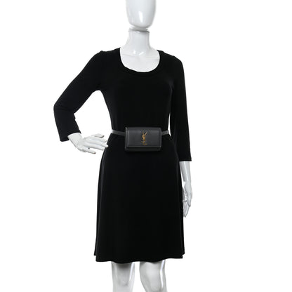 Saint Laurent Grain De Poudre Monogram Kate Belt Bag Storm 2 of 9