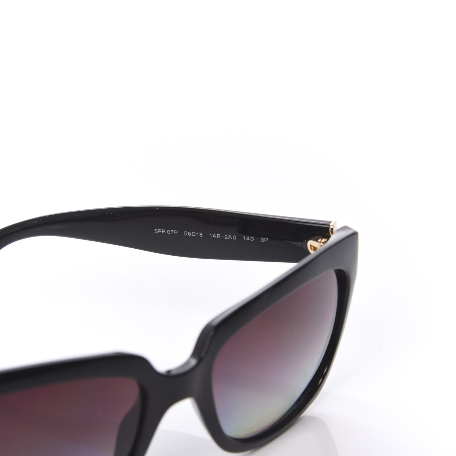 Prada Square Sunglasses SPR 07P Black 5 of 8