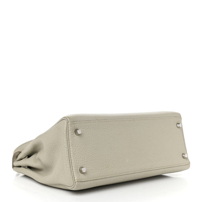 Hermes Taurillon Clemence Kelly Retourne 32 Gris Perle 4 of 13