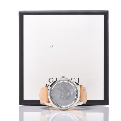 Gucci Stainless Steel Ostrich Mother of Pearl 38mm G-Timeless Cat Automatic Watch 8 of 8