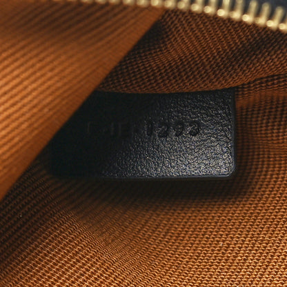 Celine Triomphe Canvas Logo Coin and Card Pouch With Hook Black 6 of 7
