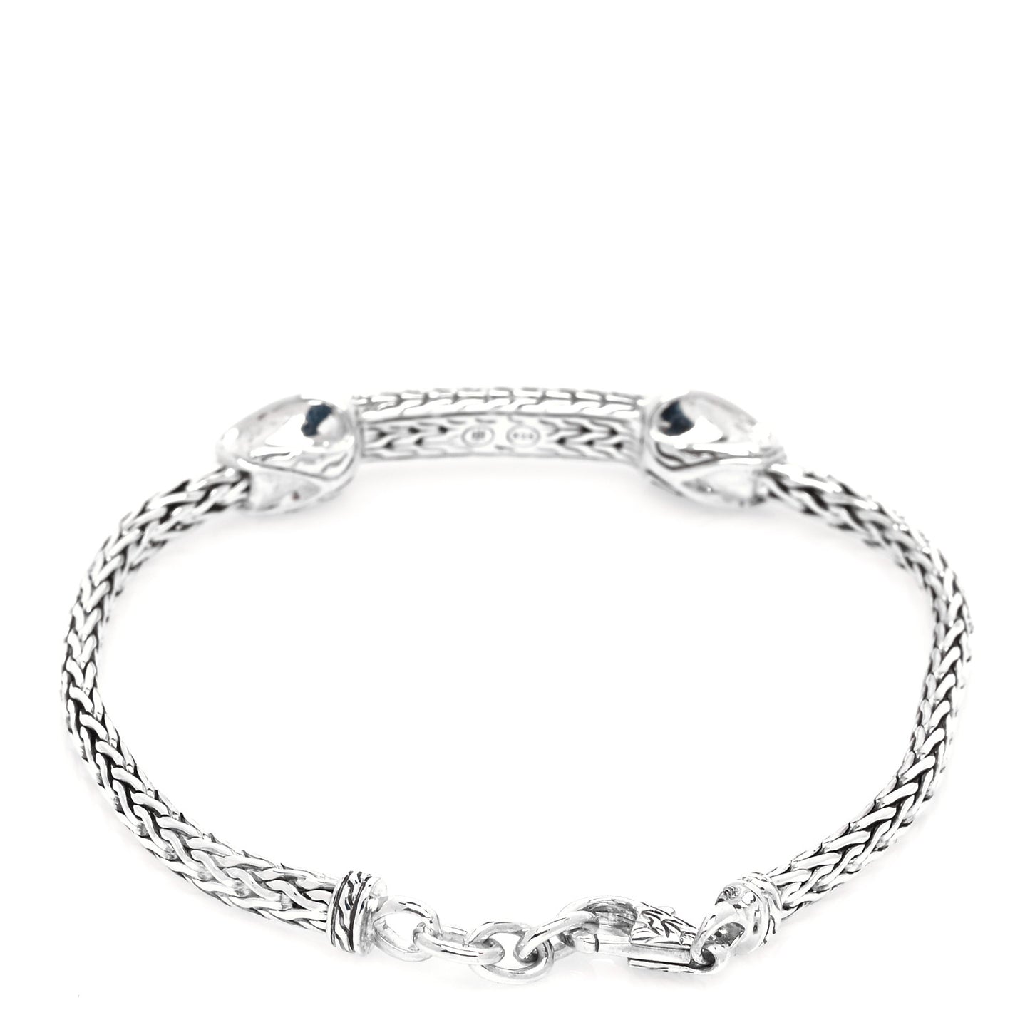 Sterling Silver Diamond Asli Classic Chain Link ID Bracelet