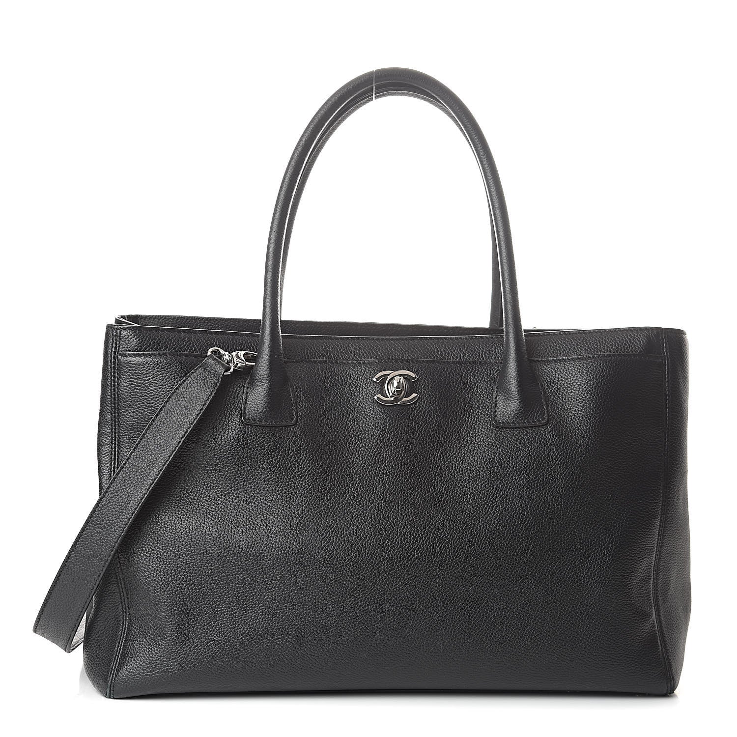 Chanel Calfskin Cerf Executive Shopper Tote Black 1 of 11