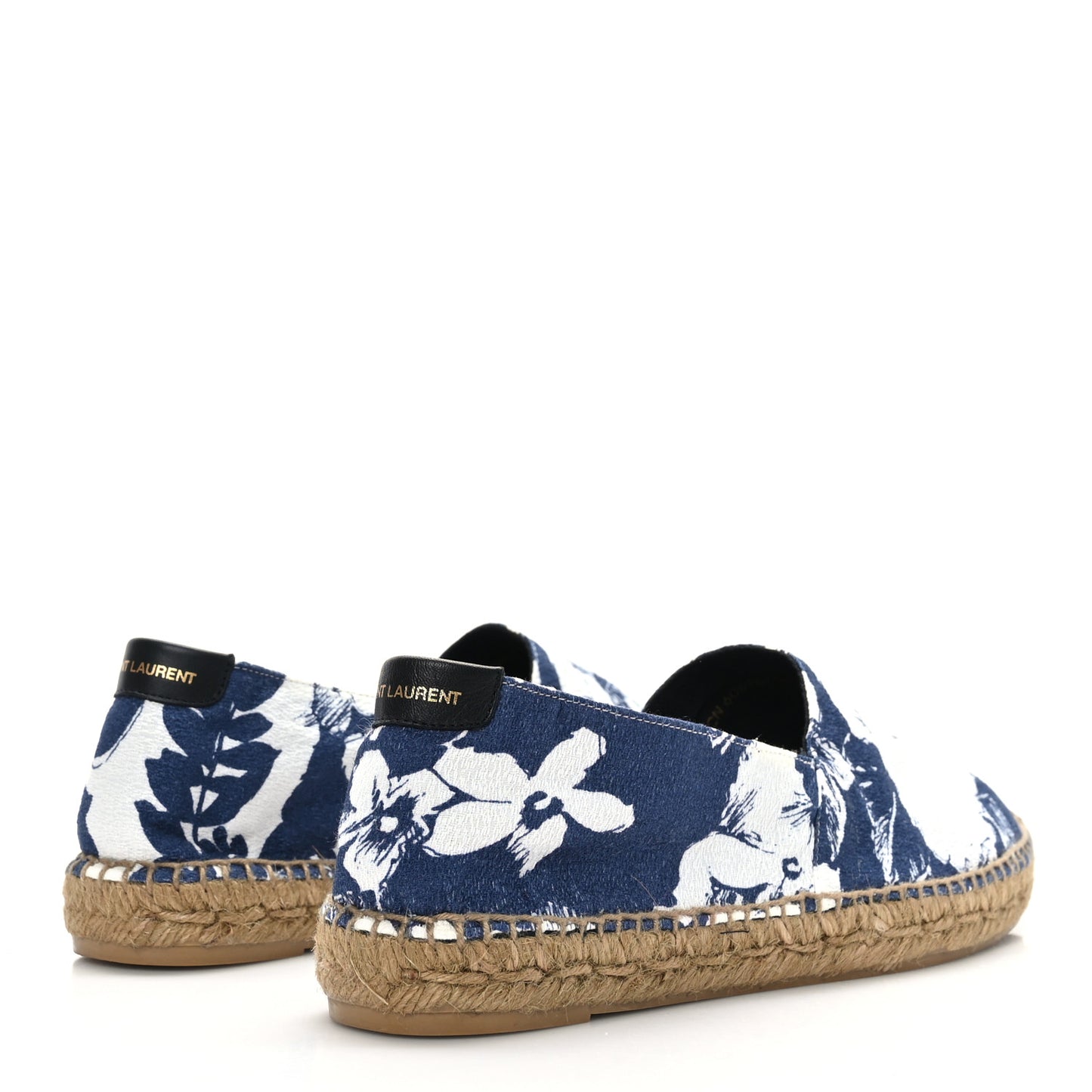 Hawaiian Print Canvas Espadrilles 39 Bianco Blue Black