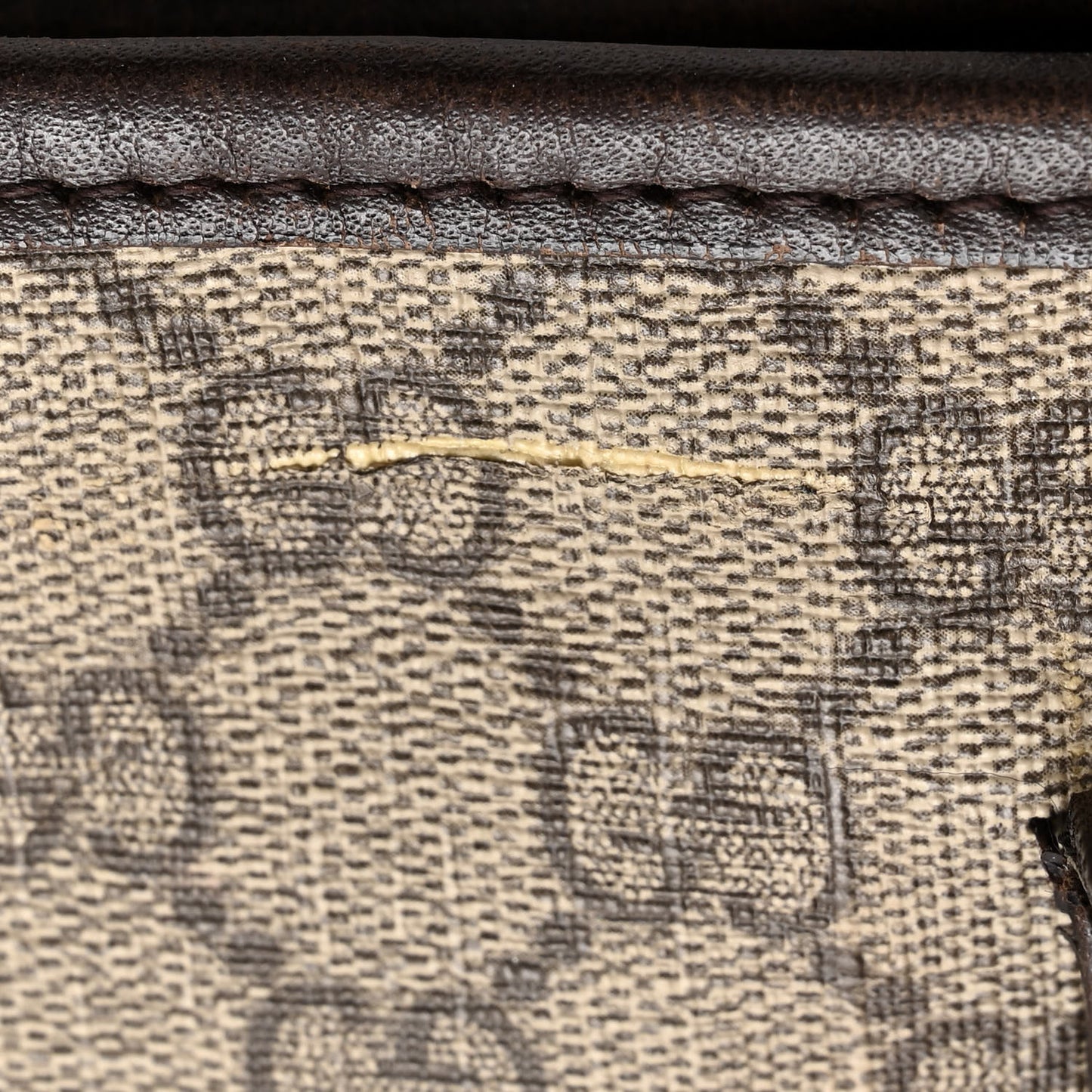 GG Supreme Monogram Small Zippered Tote Dark Brown