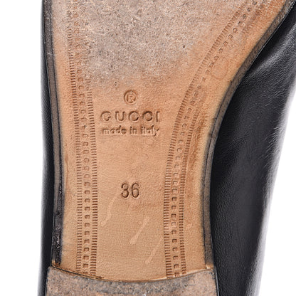 Gucci Lambskin Womens Brixton Horsebit Loafers 36 Black 6 of 14