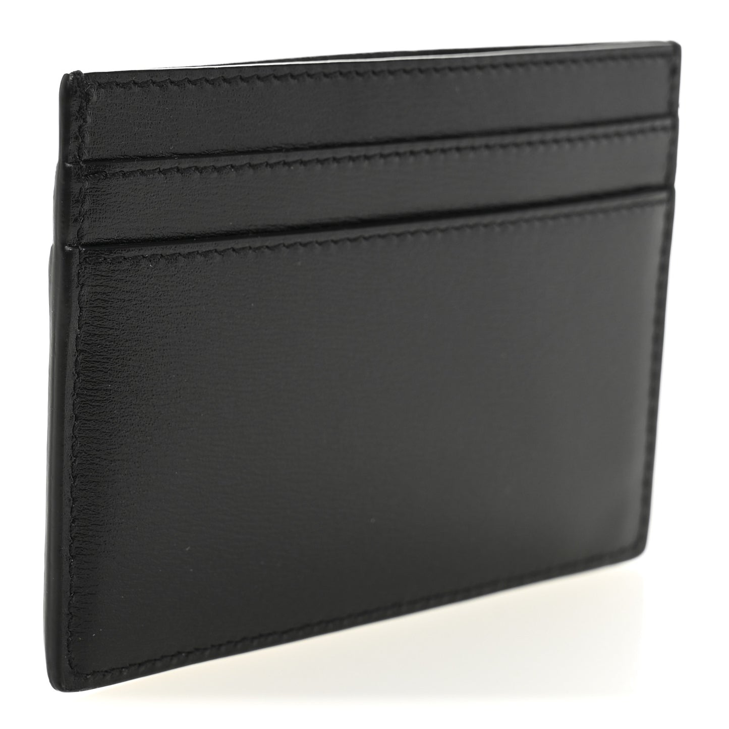 Calfskin Tiny Cassandre Credit Card Case Black