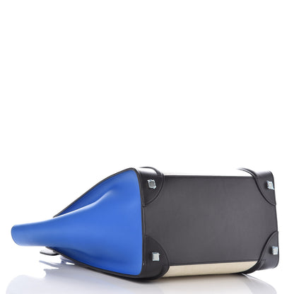 Celine Canvas Smooth Calfskin Mini Tri-Color Luggage Indigo 4 of 13