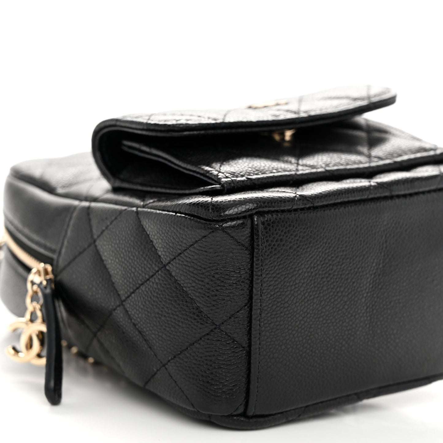 Caviar Quilted CC Mini Classic Backpack Black