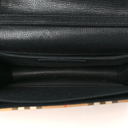 Burberry Derby Calfskin Vintage Check Small Macken Crossbody Bag Black 5 of 10