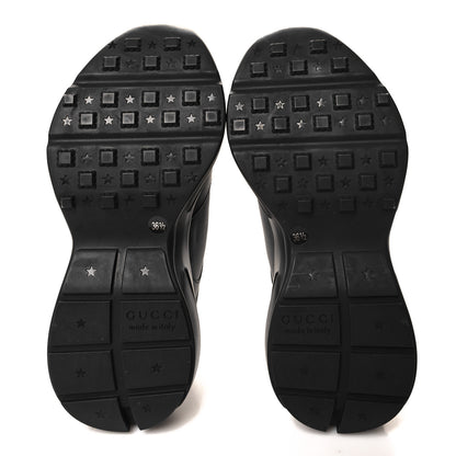 Gucci Dali Soft Calfskin Cut Out Interlocking G Womens Rhyton Sneakers 36.5 Black Ivoire 5 of 9