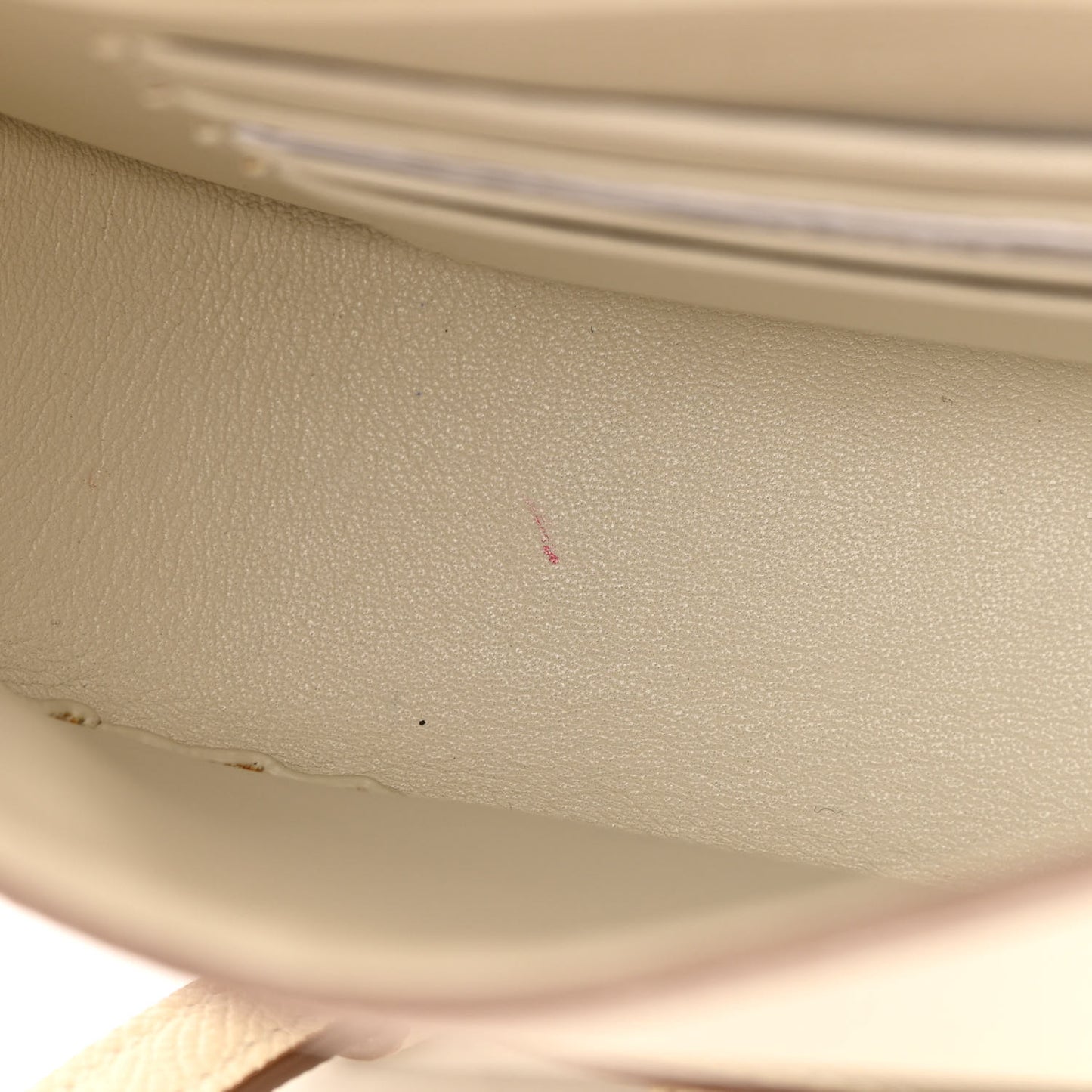 Grained Calfskin Small Trotteur White