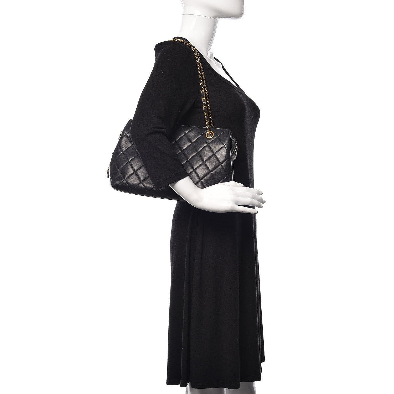 Chanel Lambskin Quilted Shoulder Bag Black 1 of 13
