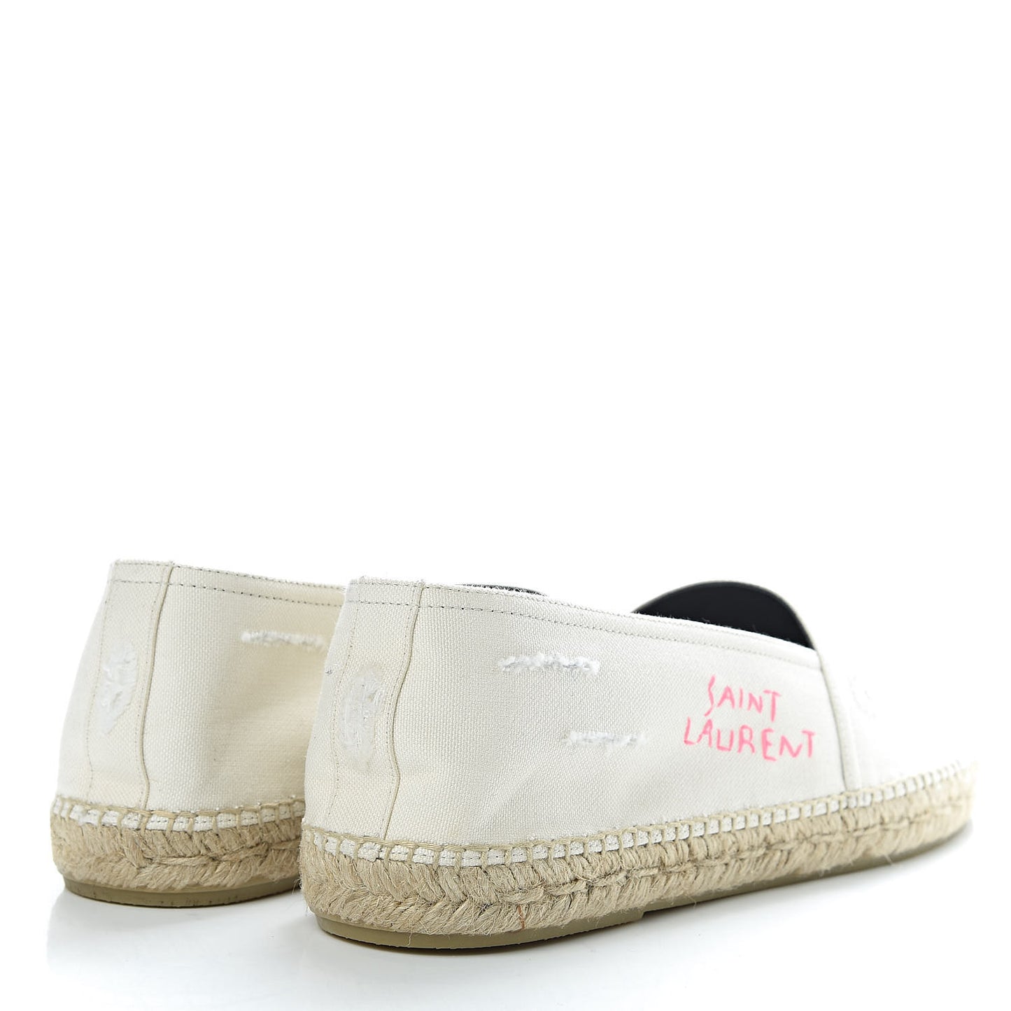 Canvas Elba Logo Embroidered Espadrilles 45 Panna