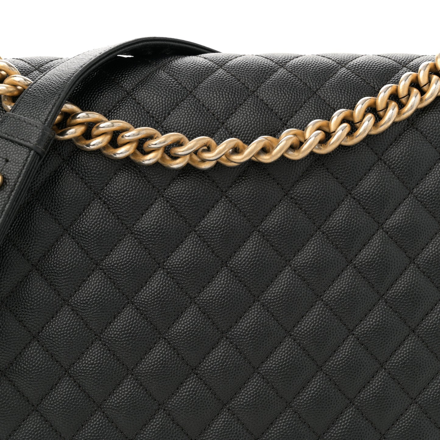 Caviar Quilted Large Boy Flap Black