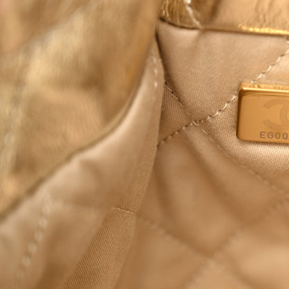 Chanel Metallic Calfskin Quilted Mini Chanel 22 Golden 7 of 10