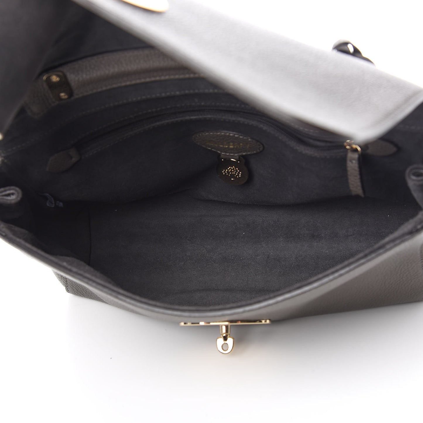 Small Classic Grain Calfskin Medium Lily Flap Grey