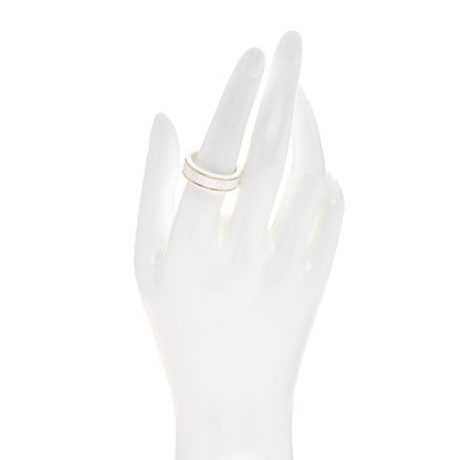 Gucci 18K Yellow Gold Ceramic Icon Band Ring White 57 8 2 of 4