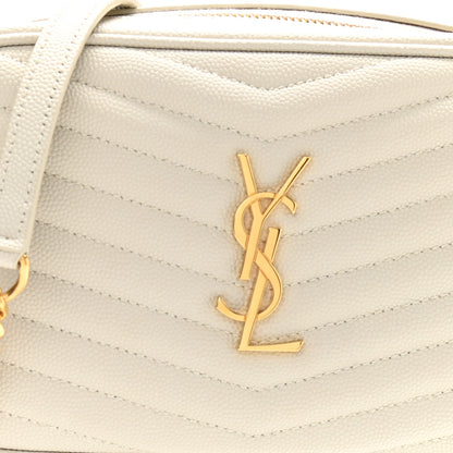 Saint Laurent Grain De Poudre Matelasse Monogram Mini Lou Camera Bag Crema Soft 8 of 12