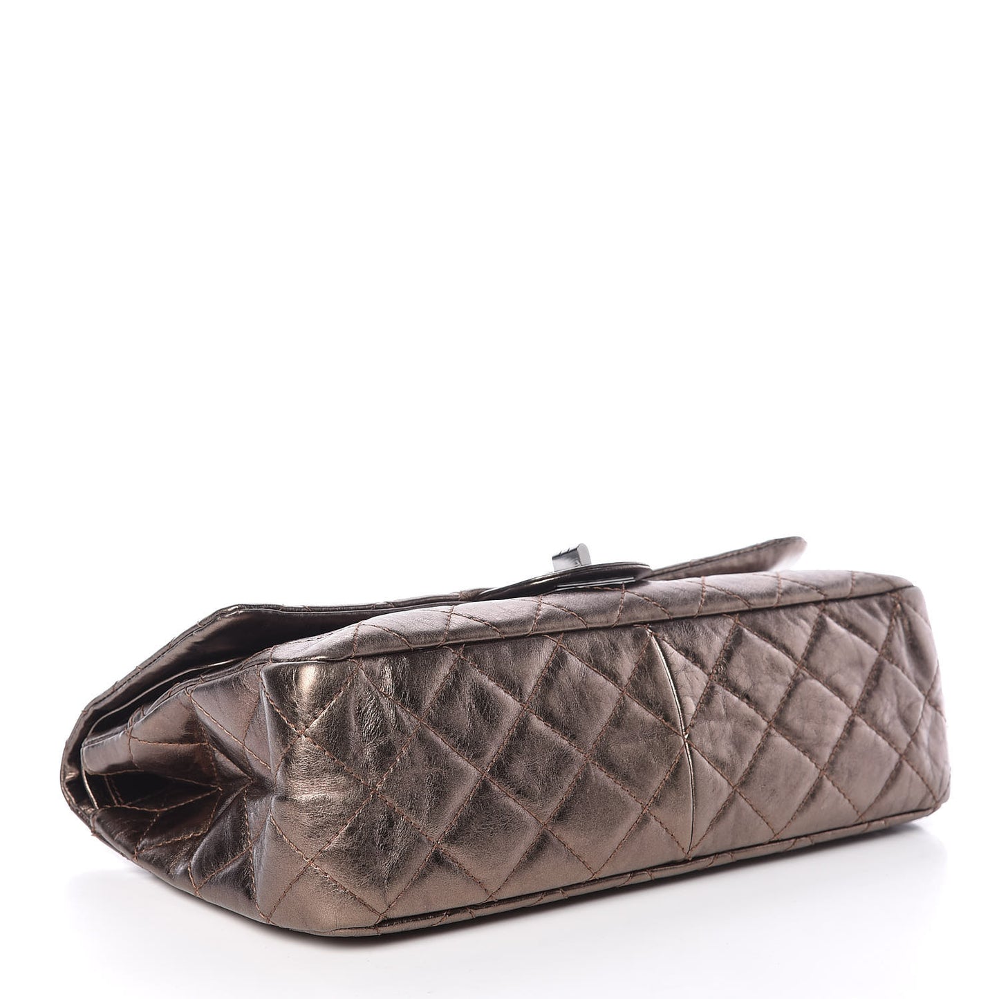 Metallic Aged Calfskin Quilted 2.55 Reissue 227 Flap Bronze